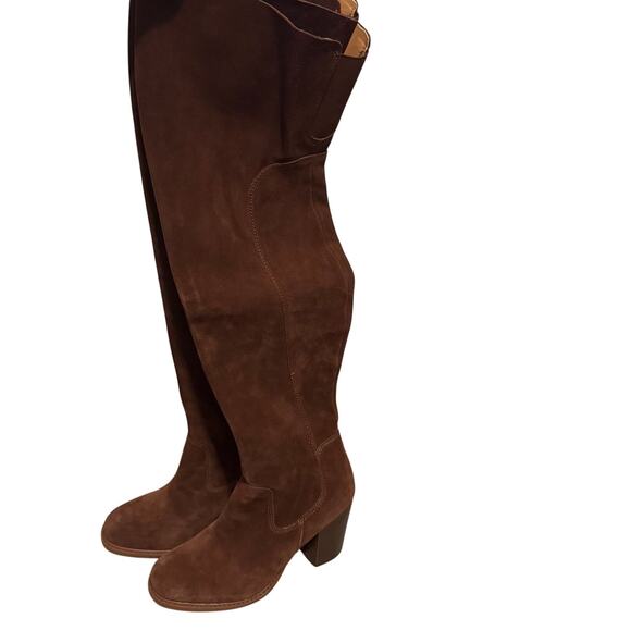 NWOT Kelsi Dagger Brooklyn Brown Suede over the knee boots - Picture 3 of 10